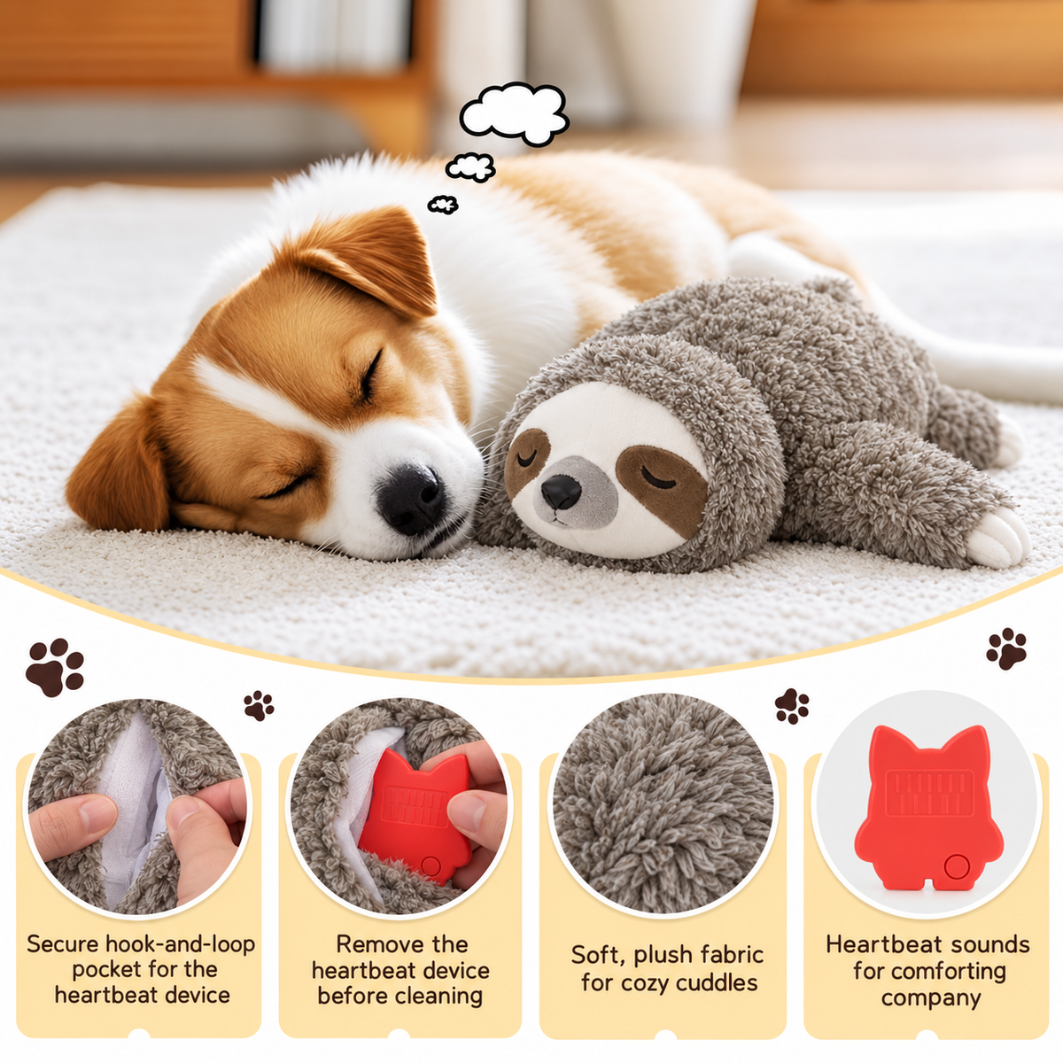Muffly™ Heartbeat Sloth – Calms Anxiety & Loneliness
