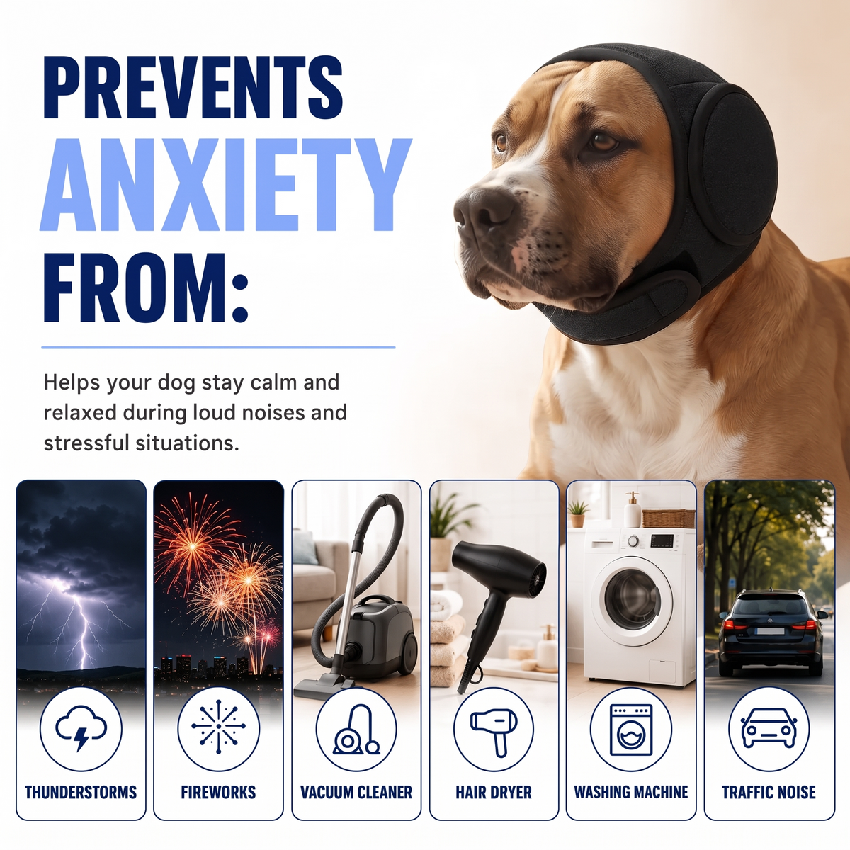 Muffly™ Calming Ear Muffs for Anxious Dogs